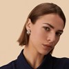 Boucles d'oreilles créoles Agatha Trijonc argent - vue V2