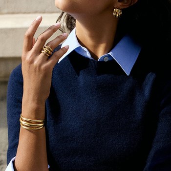 Bague Agatha Trijonc dorée