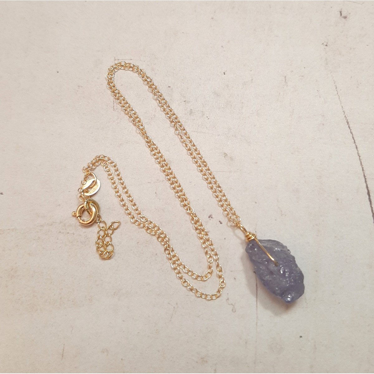 Collier en Argent Doré et Tanzanite Itá - vue 2