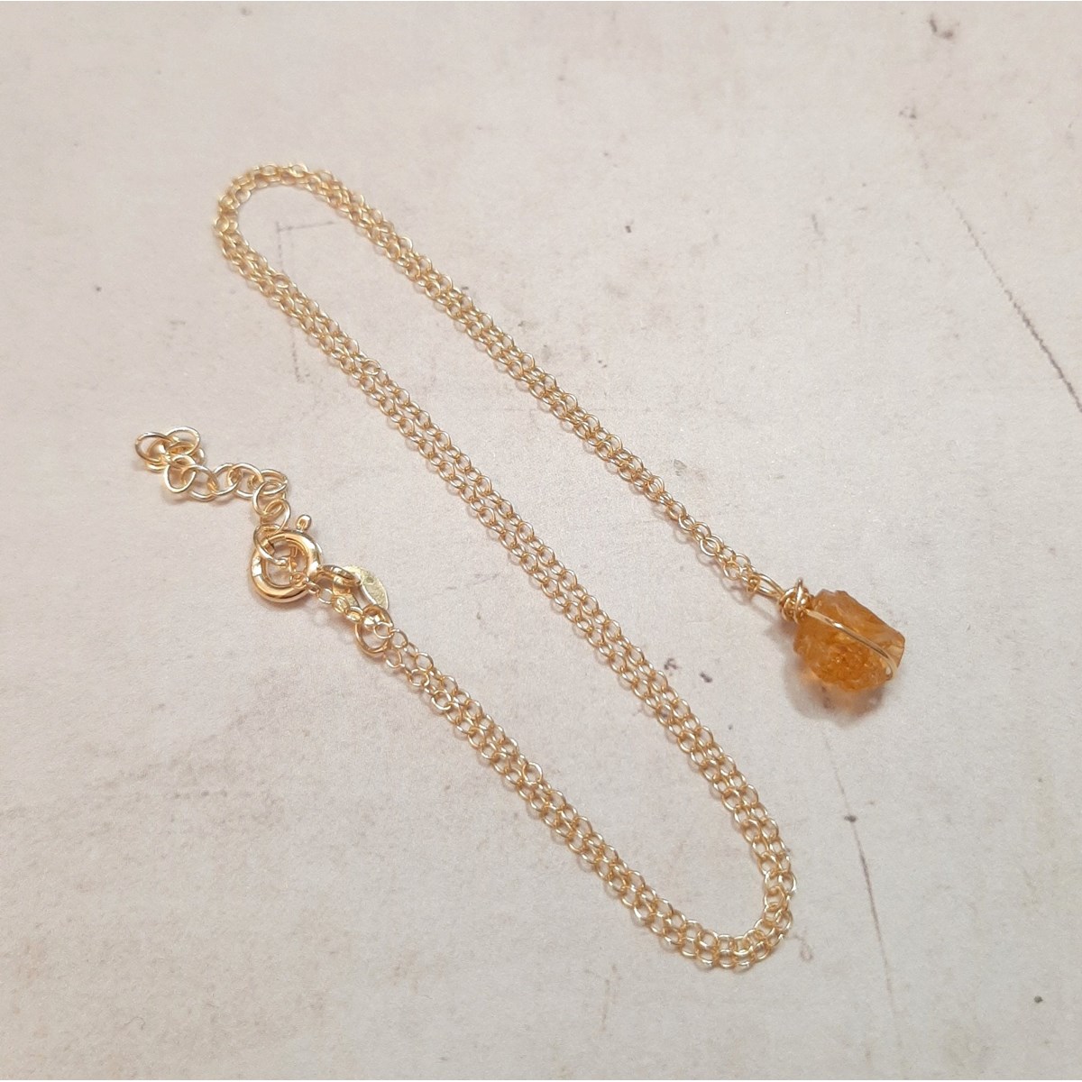 Collier en Argent Doré et Citrine Itá - vue 2