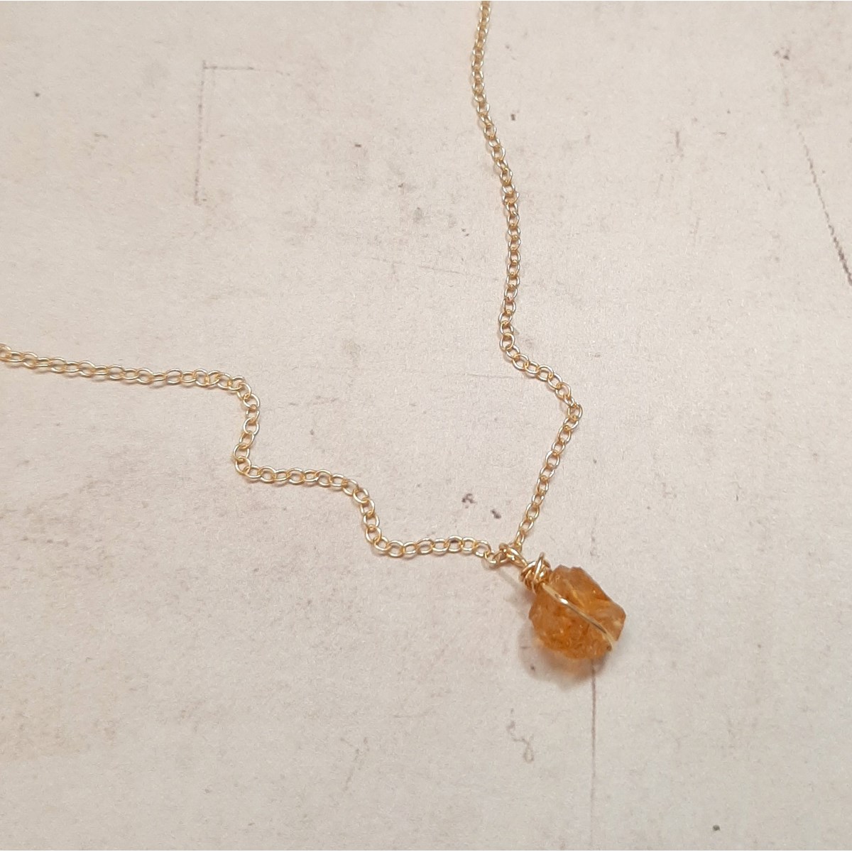 Collier en Argent Doré et Citrine Itá - vue 4