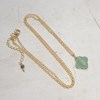 Collier Trèfle Aventurine en Argent 925 Doré - vue V4