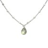 Collier Argent Rhodié Goutte Pierres Naturelles Labradorite - vue V2