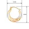 Boucles d'Oreilles Créoles Or Tricolore - Femme - vue V2