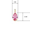 Collier - Pendentif Or Jaune 18 Carats 750/000 - Zirconium Améthyste - Chaine Dorée - vue V3