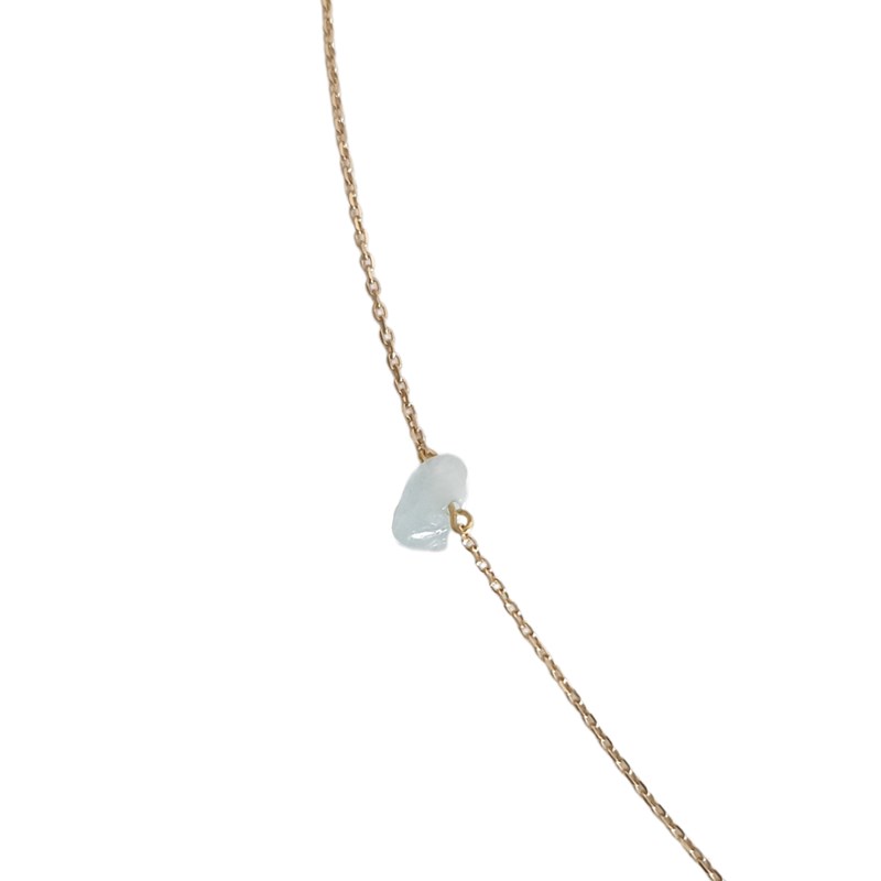 Collier caillou Aigue Marine femme