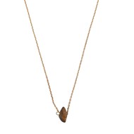 Collier caillou OEil de Tigre femme or