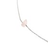 Collier caillou Quartz rose femme or - vue V1