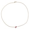 Collier caillou Rhodonite femme or - vue V1