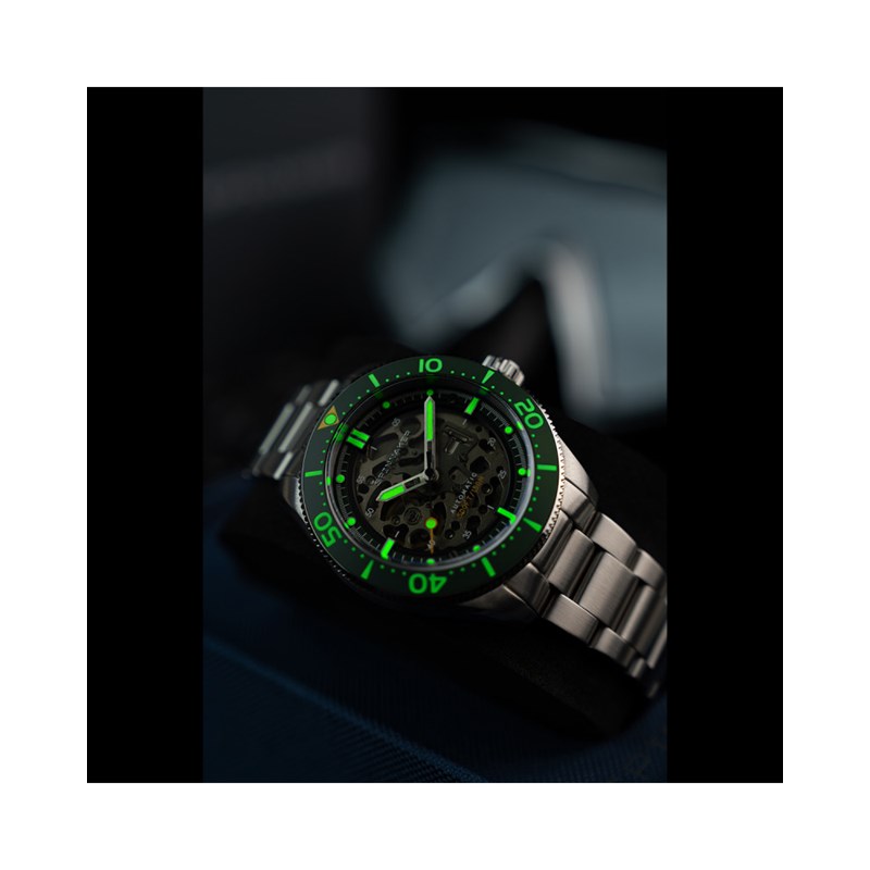 CROFT 42 SKELETON AUTOMATIC - Montre homme - Lunette verte - vue 4