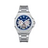 Montre homme - Analogique - Daniel - Boitier octogonale en métal - Cadran bleu - vue V1