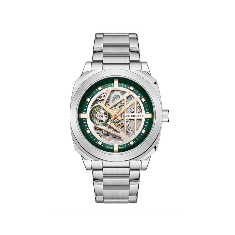 Montre homme - Analogique - Edern - Cadran squelette vert