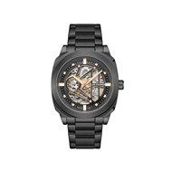 Montre homme - Analogique - Edern - Cadran squelette noir