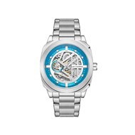 Montre homme - Analogique - Edern - Cadran squelette bleu