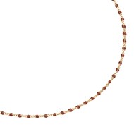 Collier Agatha Smarty laiton doré et email bordeaux