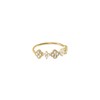 Bague Agatha Beloved argent doré fleurs_x000D_
T56 - vue V1