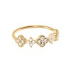 Bague Agatha Beloved argent doré fleurs_x000D_
T56 - vue V4