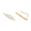 Boucles d'oreilles puces Brillaxis plaqué or OZ - vue V3