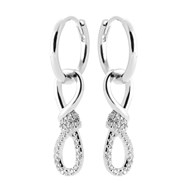 Boucles d'oreilles créoles Brillaxis motif infini
Argent et OZ