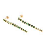 Boucles d'oreilles Agatha Adamas laiton doré_x000D_
zirconium verts