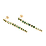 Boucles d'oreilles Agatha Adamas laiton doré
zirconium verts