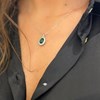 Collier Lotus Silver marguerite oxyde vert - vue V2
