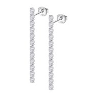 Boucles d'oreilles Lotus Silver pendantes oxydes