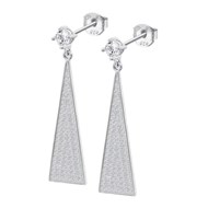 Boucles d'oreilles Lotus Silver Pyramide oxyde