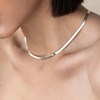 Collier Lotus Style Maille Miroir acier - vue V2
