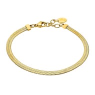 Bracelet Lotus Style Maille Miroir Acier Doré