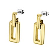 Boucles d'oreilles Lotus Style Géométrique Acier_x000D_
Doré