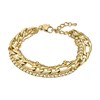Bracelet Multi Rang Lotus Style Urban Woman_x000D_
Acier doré - vue V1