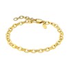 Bracelet Lotus Style Maille Forçat Acier Doré - vue V1