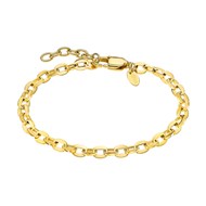 Bracelet Lotus Style Maille Forçat Acier Doré