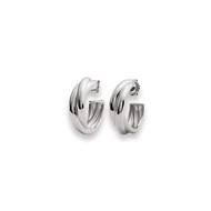 Créoles Brillaxis argent rhodié 3 brins 22mm