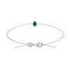 Bracelet Brillaxis argent rhodié oxyde vert - vue V1