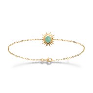 Bracelet Brillaxis plaqué or soleil aventurine