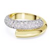 Bague Swarovski Dextera dorée T58 - vue V1