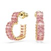 Boucles d'oreilles Swarovski Matrix Coeur_x000D_
doré et rose - vue V1