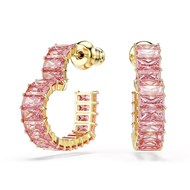Boucles d'oreilles Swarovski Matrix Coeur_x000D_
doré et rose