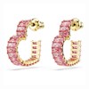 Boucles d'oreilles Swarovski Matrix Coeur_x000D_
doré et rose - vue V4