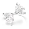 Bague Swarovski Mesmera argenté coeurs_x000D_
T55 - vue V5
