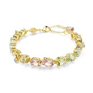 Bracelet Swarovski Gema doré cristaux multicolores