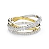 Bague Swarovski Hyperbola bicolore 3 rangs 55 - vue V5