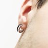Boucles d'oreilles créoles homme Lotus Style
bicolore - vue V2