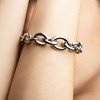 Bracelet Lotus Style mailles rondes acier - vue V2
