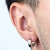 Boucles d'oreilles créoles homme Lotus Style - vue V2