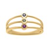Bague Brillaxis topaze améthyste péridot or 9 carats - vue V2