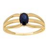 Bague Brillaxis or jaune 9 carats saphir - vue V1