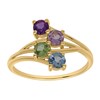 Bague Brillaxis or jaune 18 carats pierres fines - vue V2